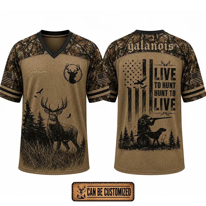 Live To Hunt Custom Deer Hunting Jersey