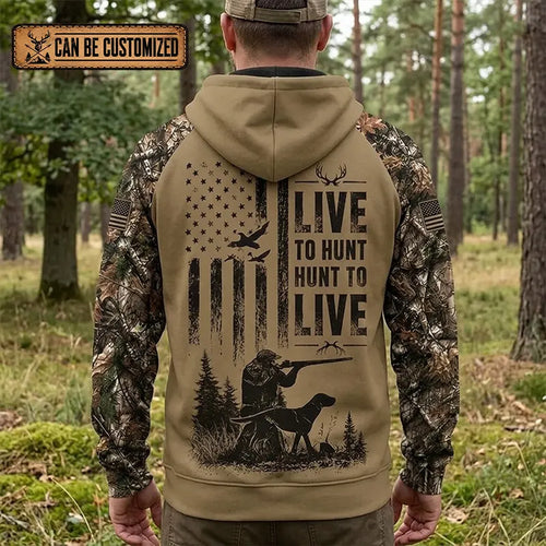 Live To Hunt Deer Hunter Hoodie