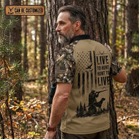 Live To Hunt Deer Hunter Polo Shirt