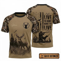 Live To Hunt Deer Hunter T-Shirt