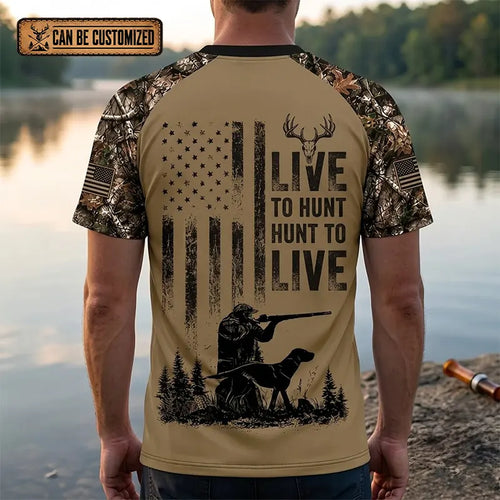 Live To Hunt Deer Hunter T-Shirt