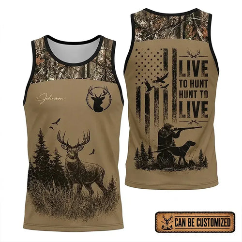 Live To Hunt Deer Hunter Tank Top