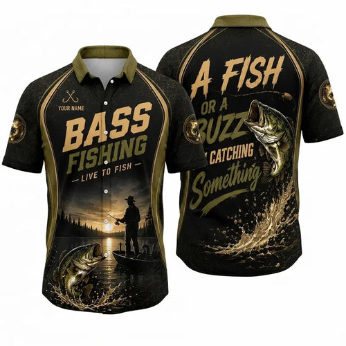 Live to Fish Bass Fishing Personalized Apparel
