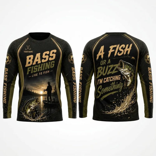 Live to Fish Bass Fishing Personalized Apparel