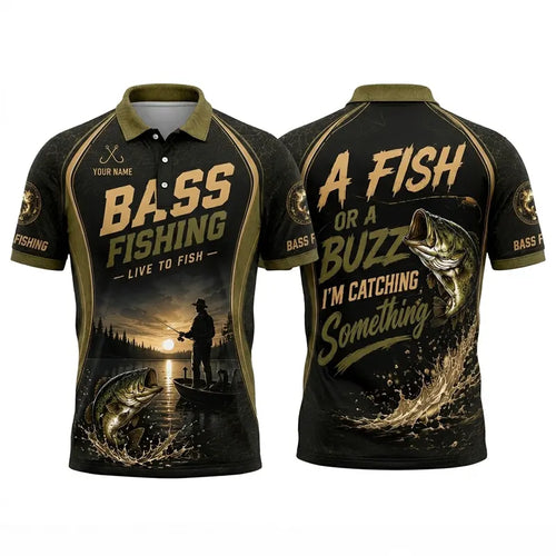 Live to Fish Bass Fishing Personalized Apparel