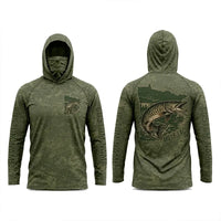 Minnesota Mille Lacs Muskie Fishing Personalized Apparel - Moss Green
