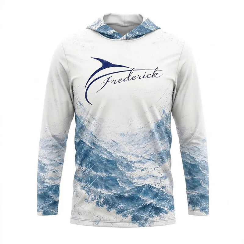 Personalized Sailfish Fisherman Not Now I'm Going Fishing Hooded Long Sleeve Shirt