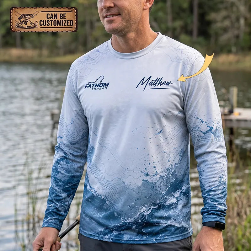 Personalized Sailfish Big Catch Fishing Adventure Long Sleeve Shirt