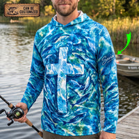 Savior Christian Ocean Fishing Hooded Long Sleeve Shirt