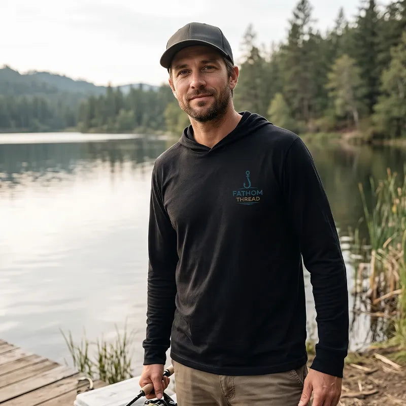 Funny I'm Not Bad at Fishing Bass Fishing Hooded Long Sleeve Shirt