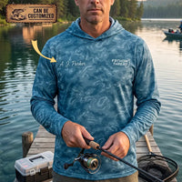 Personalized Fathom Thread Underwater Fish Camo Hooded Long Sleeve Shirt