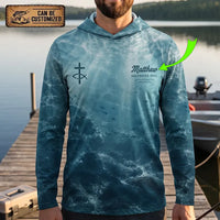 Personalized Romans 12:2 Christian Ocean Fishing Hooded Long Sleeve Shirt