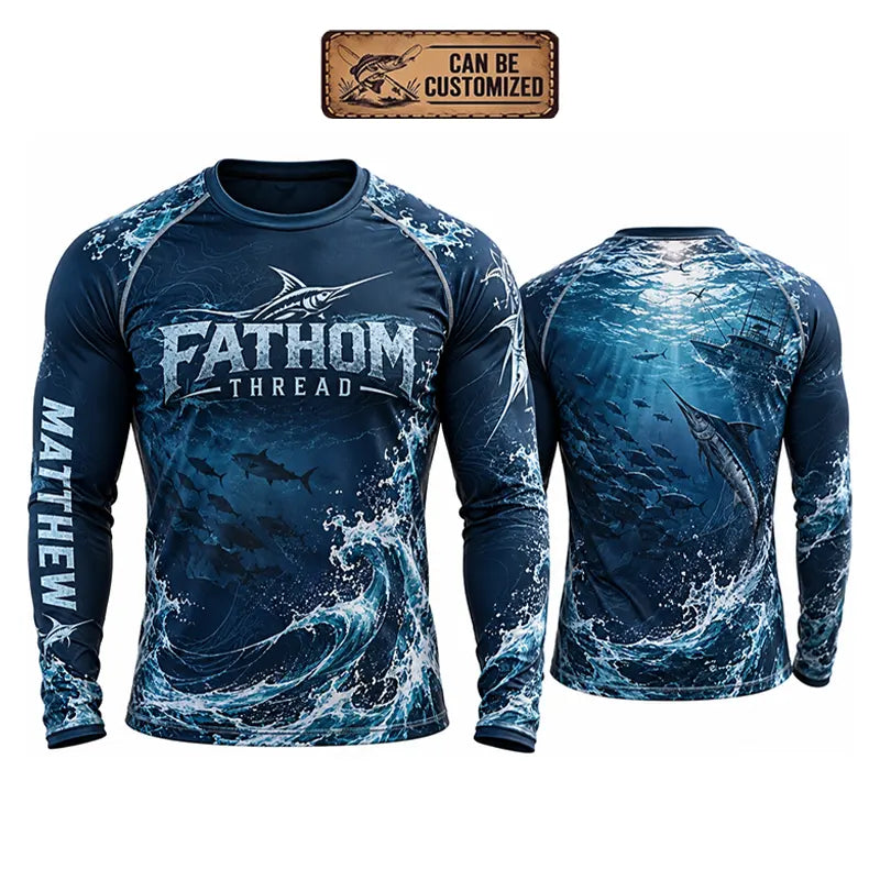 Fathom Thread Swordfish Ocean Fishing Long Sleeve Shirt