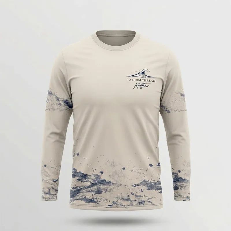 Fathom Thread Gyotaku Bass Fishing Long Sleeve Shirt