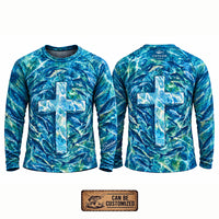 Savior Christian Ocean Fishing Long Sleeve Shirt