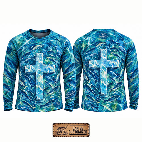 Savior Christian Ocean Fishing Long Sleeve Shirt