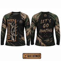 Personalized MTN Bonded Let's Go Hunting Camo Long Sleeve Shirt