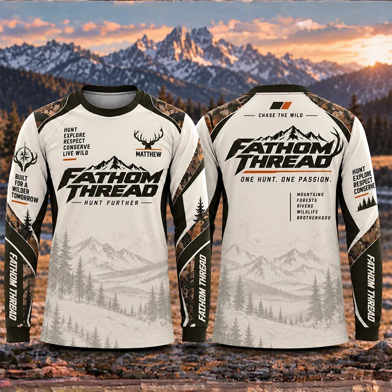 Fathom Thread Hunting Outdoor Camo Landscape Long Sleeve Shirt