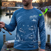 Personalized Sleigh the Big Ones Christmas Fishing Long Sleeve Shirt