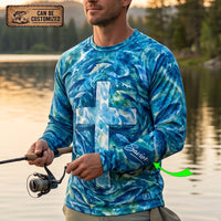 Savior Christian Ocean Fishing Long Sleeve Shirt