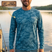 Personalized Fathom Thread Underwater Fish Camo Long Sleeve Shirt