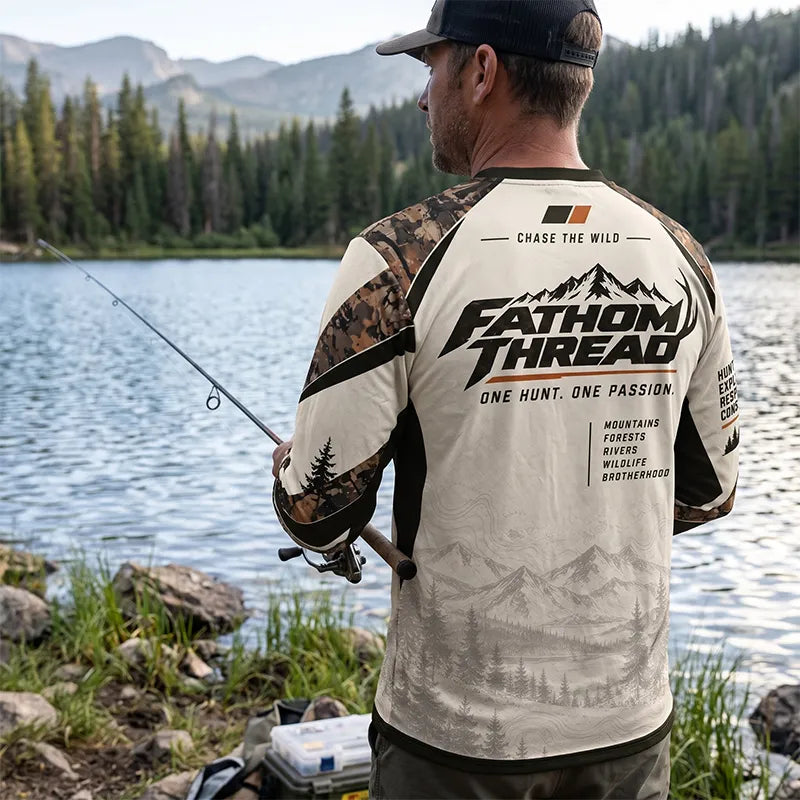 Fathom Thread Hunting Outdoor Camo Landscape Long Sleeve Shirt