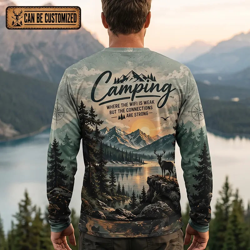 Camping Wilderness Scenic All Over Print Long Sleeve Shirt