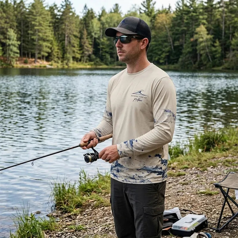 Fathom Thread Gyotaku Bass Fishing Long Sleeve Shirt