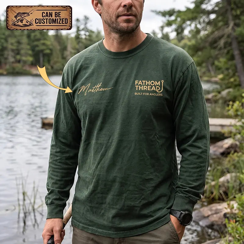 Largemouth Bass Fishing Vintage Long Sleeve Shirt