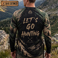 Personalized MTN Bonded Let's Go Hunting Camo Long Sleeve Shirt
