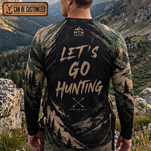 Personalized MTN Bonded Let's Go Hunting Camo Long Sleeve Shirt