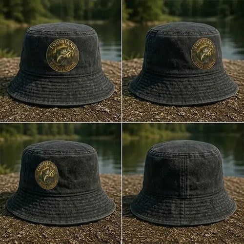 Louisiana Bass Fishing Embroidered Bucket Hat