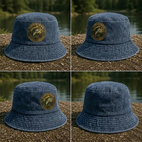 Louisiana Bass Fishing Embroidered Bucket Hat