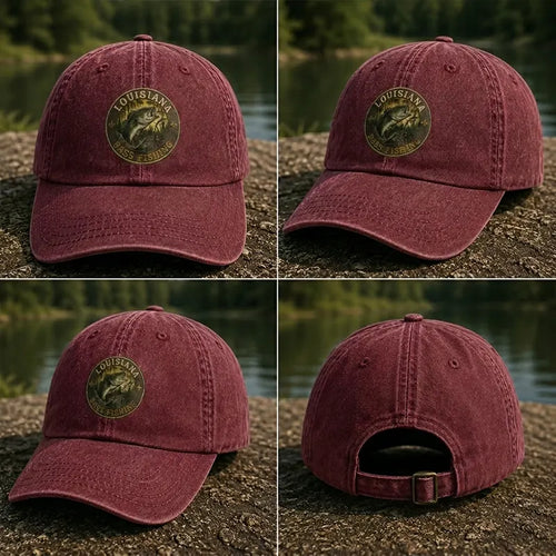 Louisiana Bass Fishing Embroidered Cap