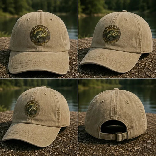 Louisiana Bass Fishing Embroidered Cap