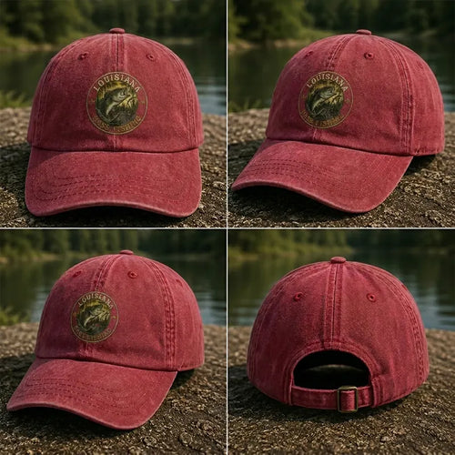 Louisiana Bass Fishing Embroidered Cap