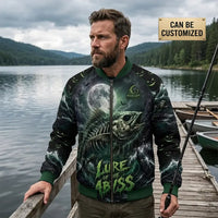 Lure Of The Abyss Skeleton Fishing Bomber Jacket