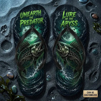 Lure Of The Abyss Skeleton Fishing Flip Flops