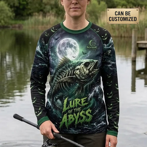 Lure Of The Abyss Skeleton Fishing Long Sleeve Shirt
