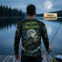 Lure Of The Abyss Skeleton Fishing Long Sleeve Shirt