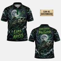 Lure Of The Abyss Skeleton Fishing Polo Shirt