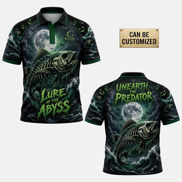 Lure Of The Abyss Skeleton Fishing Polo Shirt 2026