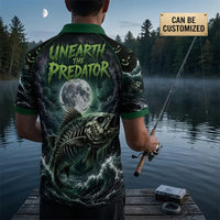 Lure Of The Abyss Skeleton Fishing Polo Shirt
