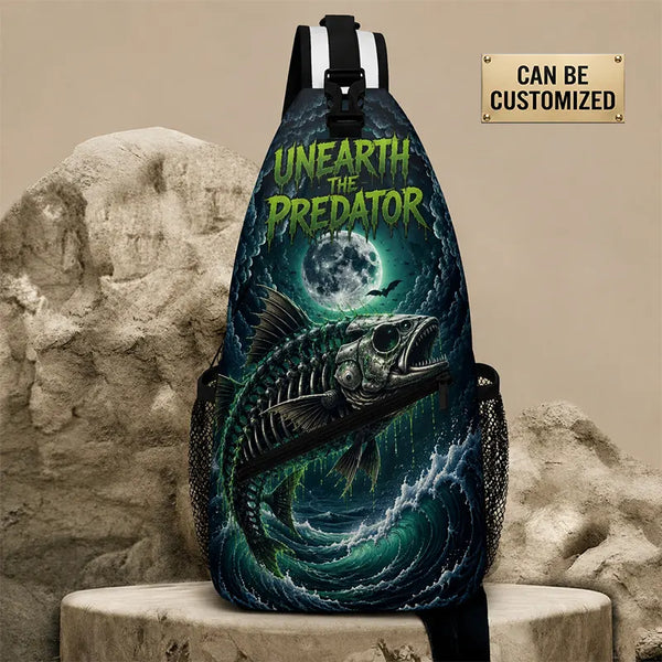 Lure Of The Abyss Skeleton Fishing Sling Bag 2026