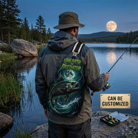 Lure Of The Abyss Skeleton Fishing Sling Bag