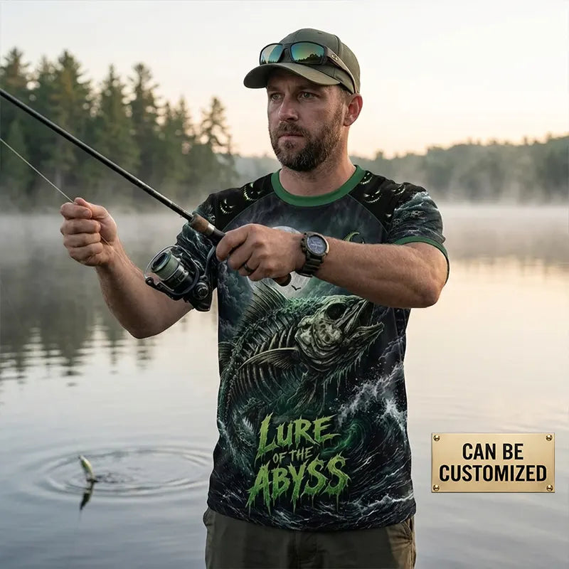 Lure Of The Abyss Skeleton Fishing T-Shirt 2026