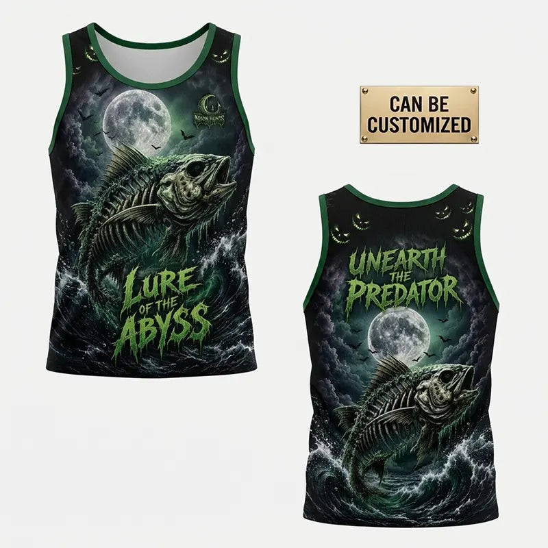 Lure Of The Abyss Skeleton Fishing Tank Top