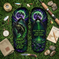 Magic Caught In The Cast Halloween Fishing Flip Flops