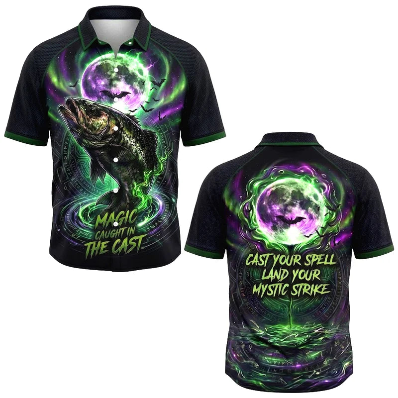 Magic Caught In The Cast Halloween Fishing Hawaiian Shirt