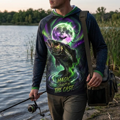 Magic Caught In The Cast Halloween Fishing Hoodie